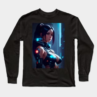 Cyberpunk girl Long Sleeve T-Shirt